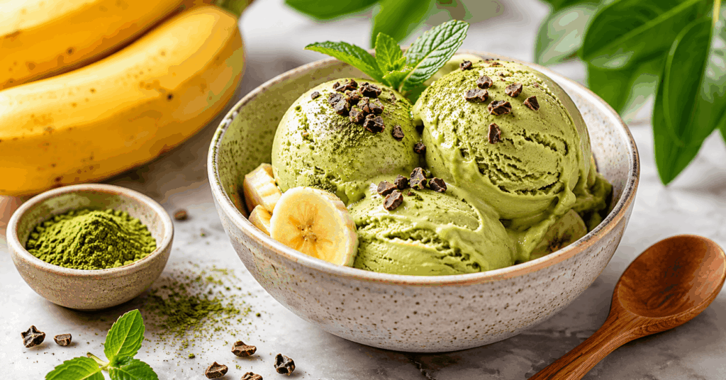 Bananen-Eis selbst machen: Das Matcha-Rezept für einen glücklichen Darm img 8844