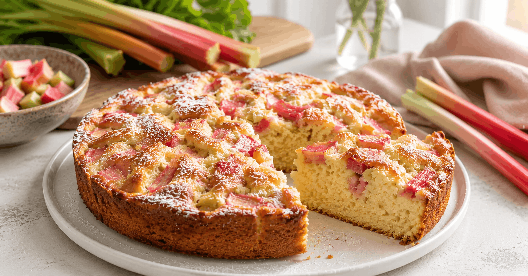 Saftiger Rhabarberkuchen: Das einfachste Frühlingsrezept