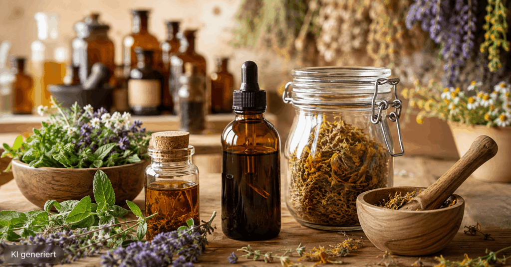 Kräuter Hausapotheke, Kräuter richtig zubereiten, Kräutertee selber machen, Ölauszug selber machen, Tinktur selber machen, Kräutersalbe selber machen, Kräutersirup selber machen, Kräuterhonig, Kräuterbad, Kräuterwickel, Heilkräuter Zubereitungen, Hausmittel mit Kräutern, Kräuter haltbar machen