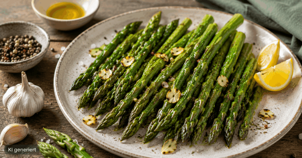Grüner Spargel Rezept: einfach, schnell und aromatisch aus Pfanne oder Ofen img 1432