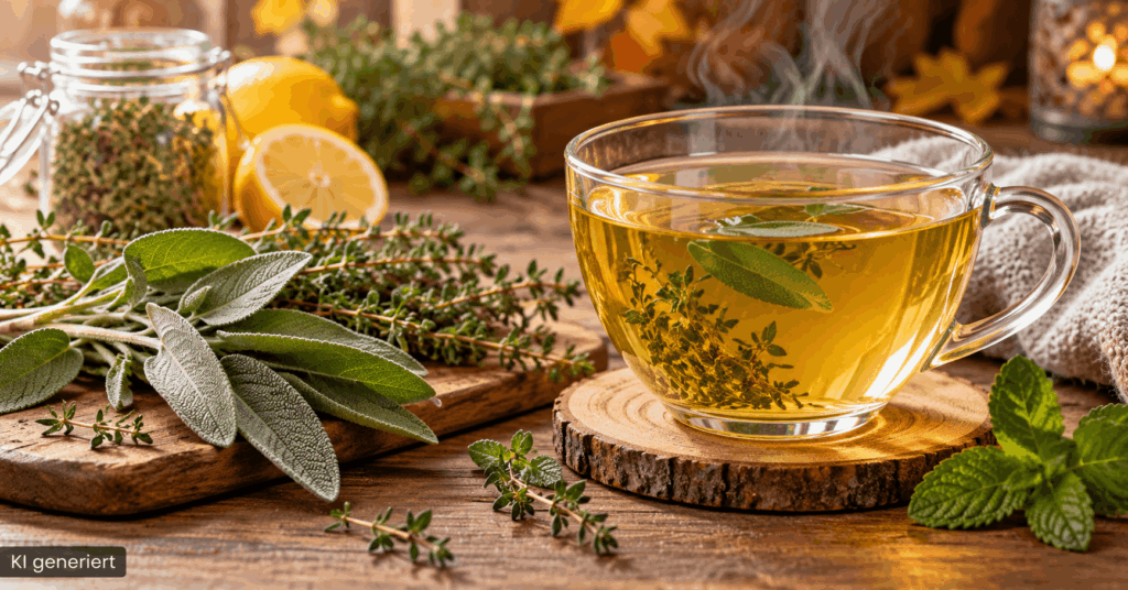Kräutertee im Herbst: 10 Kräuter für gemütliche Teemischungen Kräutertee im Herbst, Herbsttee selber machen, Kräutertee selber mischen, Kräuter für Tee, Teemischungen selber machen, herbstliche Teemischungen, Kräutertee Mischung, Tee aus Kräutern, gemütlicher Herbsttee