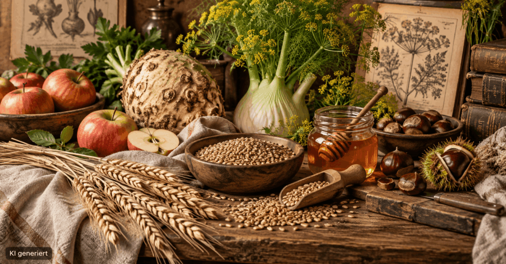 Hildegard von Bingen Ernährung, Hildegard von Bingen Lebensmittel, 6 Lebensmittel Hildegard von Bingen, Hildegard Ernährung, Dinkel nach Hildegard von Bingen, Fenchel Hildegard von Bingen, Esskastanien Hildegard von Bingen, traditionelle Ernährung, Hildegard von Bingen Rezepte, Ernährung nach Hildegard von Bingen