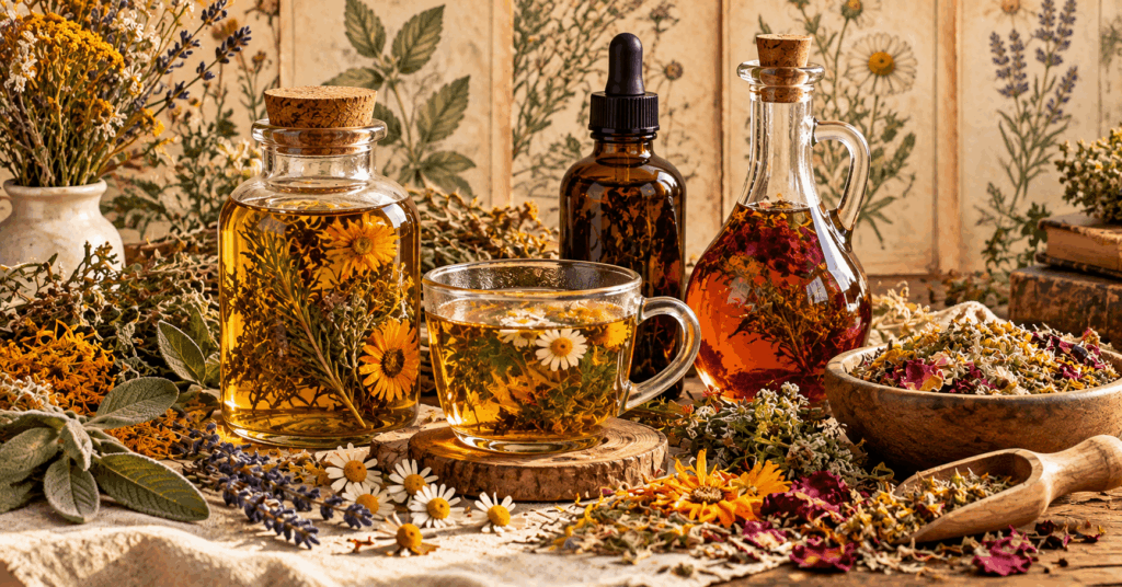 Kräuter ziehen lassen, Ziehzeit Kräutertee, Kräutertee Ziehzeit, Kräuter richtig zubereiten, Kräuteröl selber machen, Kräuteröl Ziehzeit, Tinktur selber machen, Tinktur Ziehzeit, Kräuterauszug selber machen, Kräuter Abkochung, Kaltauszug Kräuter, Kräuteressig selber machen, Heilkräuter Zubereitung, Kräuter Hausapotheke