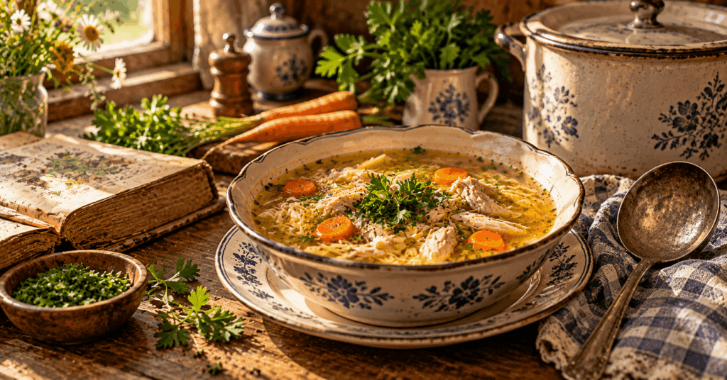 6 Suppen aus Omas Küche: Klassische Rezepte, die nach Zuhause schmecken klassische Suppen, Suppen wie bei Oma, alte Suppenrezepte, traditionelle Suppen, einfache Suppenrezepte, Hausmannskost Rezepte, Omas Suppenrezepte, Kartoffelsuppe mit Kräutern, Fleischklößchensuppe, Blumenkohlcremesuppe, Graupensuppe mit Rindfleisch, Hühnersuppe mit Nudeln, Erbsensuppe mit Würstchen