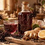 Holunder-Immun-Sirup selber machen: Natürliches Hausmittel mit Holunder, Ingwer und Honig img 2814