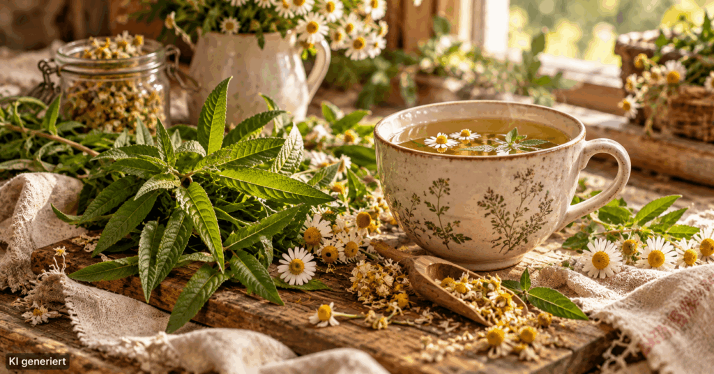 6 Kräuter gegen Stress: Natürliche Begleiter für mehr Ruhe im Alltag Kräuter bei Stress, natürliche Kräuter gegen Stress, Kräuter zur Entspannung, Tee gegen Stress, Melisse gegen Stress, Lavendel bei Stress, Passionsblume Stress, Ashwagandha Stress, Kamillentee Entspannung, Zitronenverbene Tee, Kräuter für innere Ruhe, Kräutertee gegen innere Unruhe