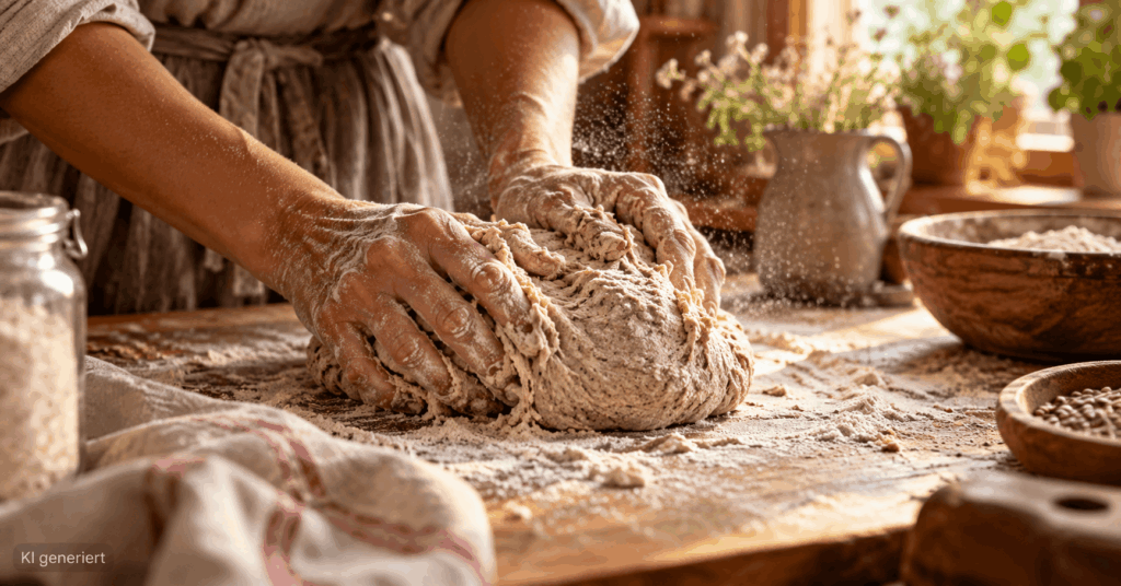 Sauerteig Wirkung, Sauerteig Inhaltsstoffe, Sauerteigbrot selber backen, Sauerteig Darmgesundheit, Sauerteig ansetzen, Roggensauerteig, Sauerteig Rezept, Sauerteig glykämischer Index, Sauerteig Anstellgut