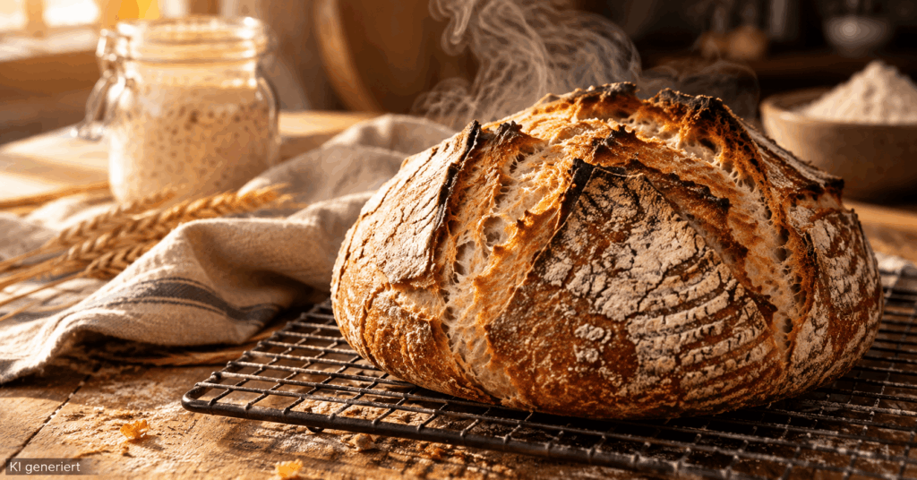 Sauerteig Wirkung, Sauerteig Inhaltsstoffe, Sauerteigbrot selber backen, Sauerteig Darmgesundheit, Sauerteig ansetzen, Roggensauerteig, Sauerteig Rezept, Sauerteig glykämischer Index, Sauerteig Anstellgut